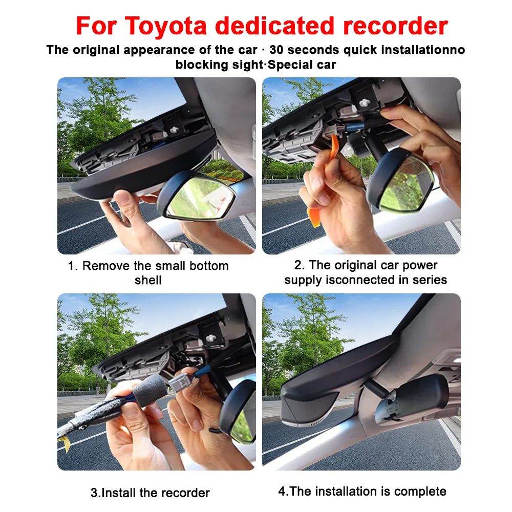 4K HD 2160P Plug and play DashCam Lexus RX Year model Front and Rear WIFI APP Car Dvr Dash Cam