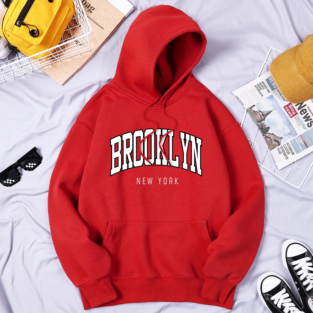 

Brooklyn New York Printing Mens Hoodies Fashion Simplicity Clothes Classic Fleece Clothing Sports Comfortable Mens Sweatshirts