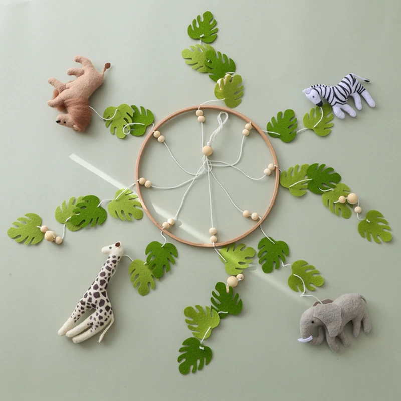 Baby Wald Tiere mobile hängende Spielzeug 0-12 Monate Neugeborene Bett Glocke Musik mobile Spielzeug bett Säugling Krippe Halter Halterung Kind Geschenke – Detail 3