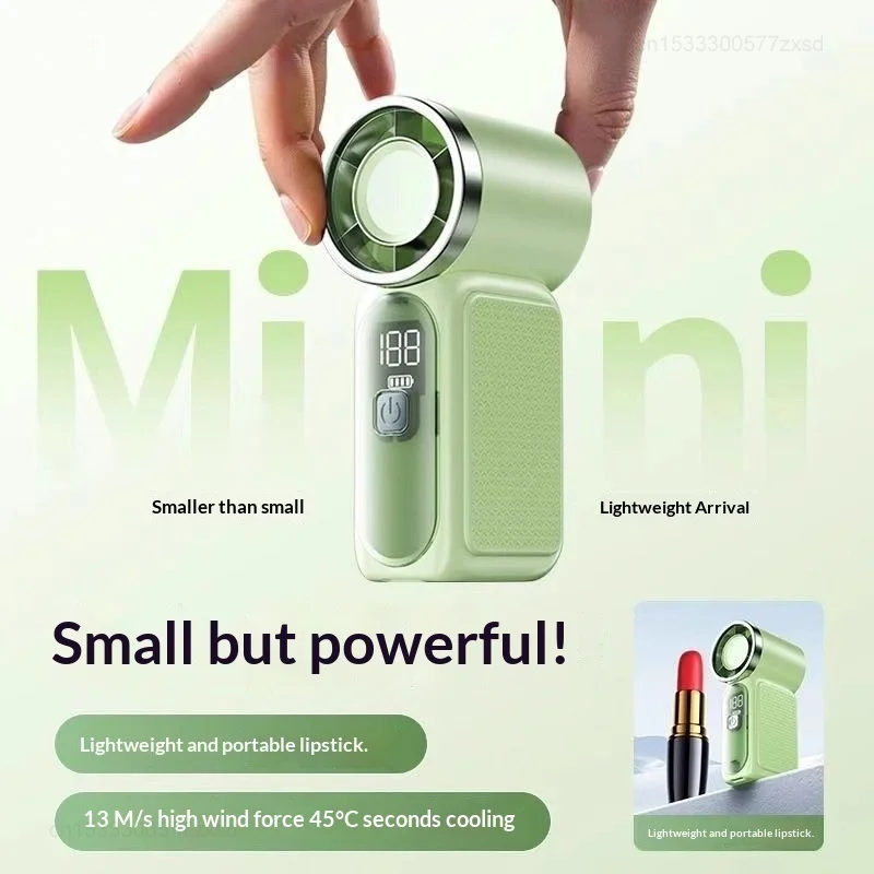 Compact and Stylish Mini Handheld Fan for Travel and Outdoor Use with Display Screen