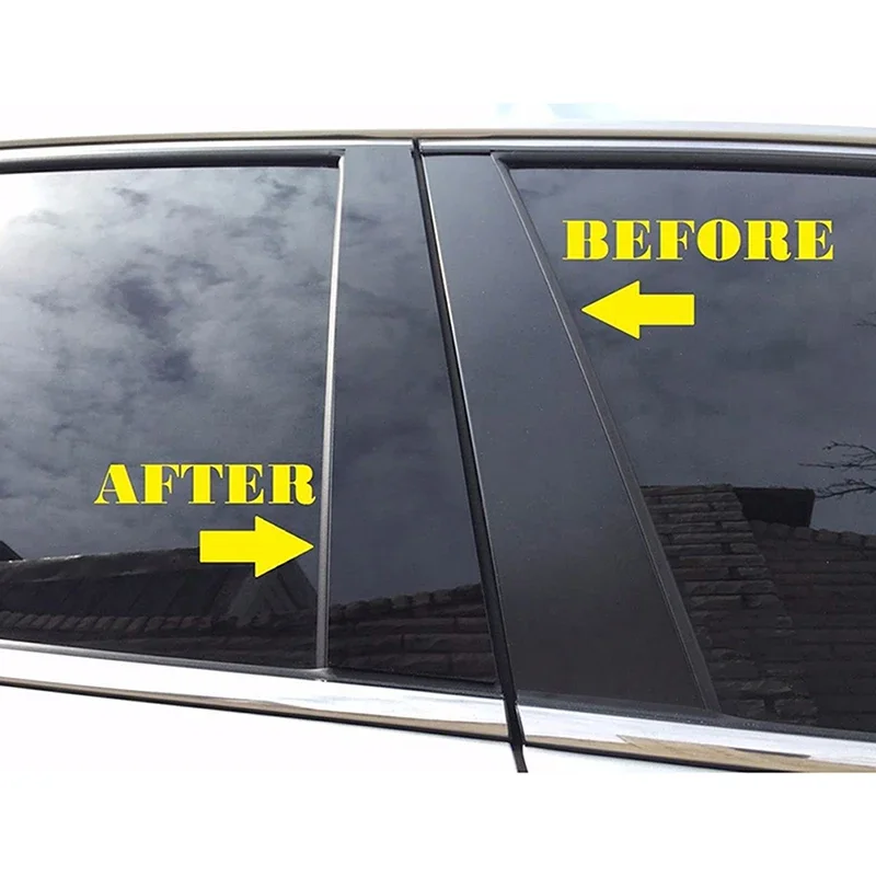 자동차 문짝 창 트림 기둥 포스트 몰딩 커버 스티커, Geely Coolray Proton X50 2019-2023, 자동차 스타일링 액세서리, 6 개