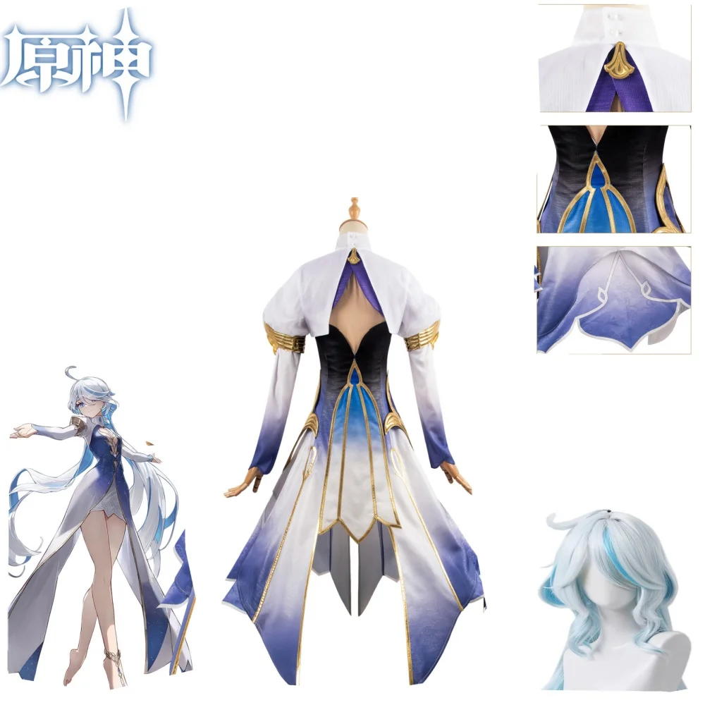 

Demon God Focalors Furina Cosplay Genshin Costume Impact Divine Attire Carnival Uniform Anime Halloween Masquerade Women Game