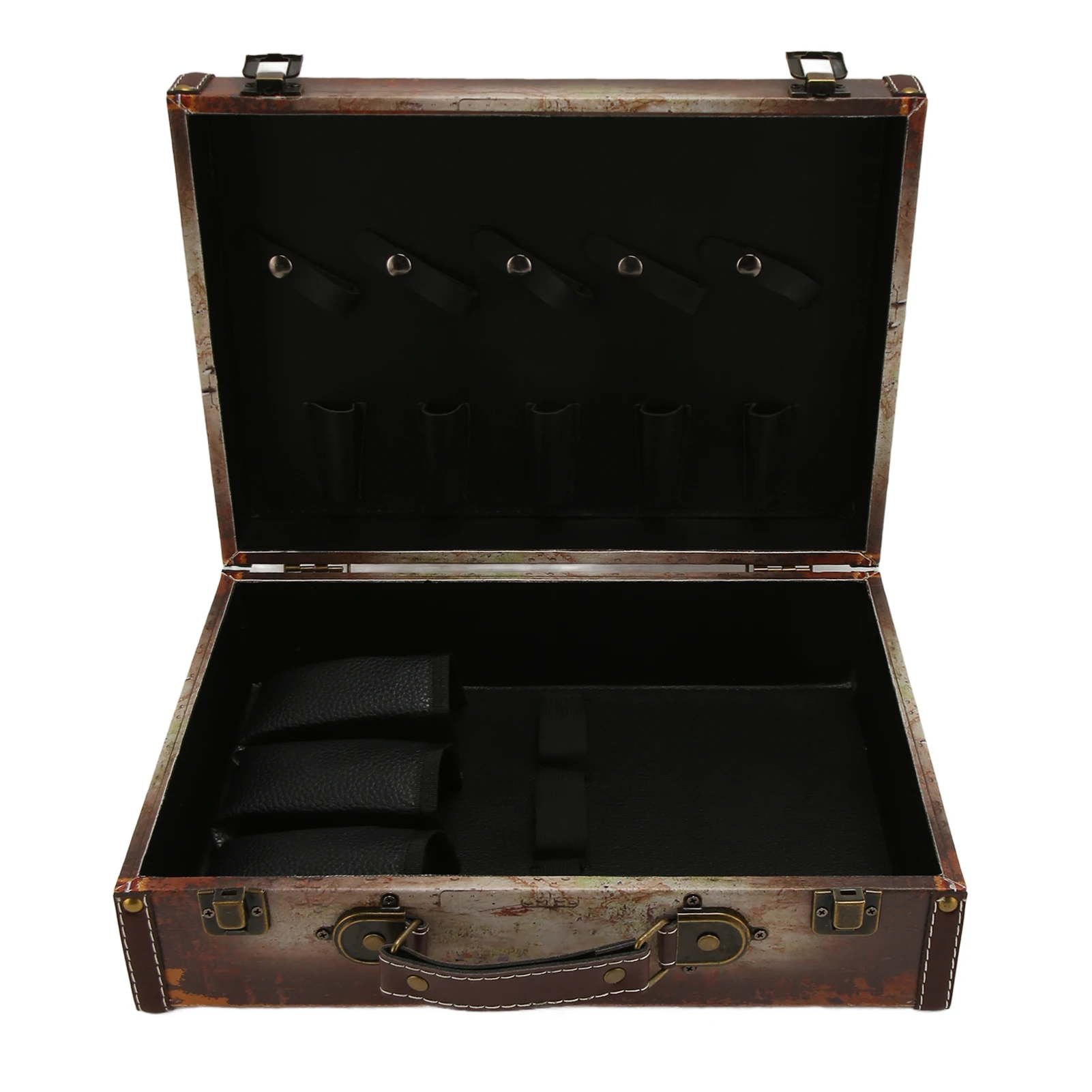 

Barber Tool Box Portable Wooden Secure Password Lock Neat Storage Barber Carrying Case Sturdy Structure for Comb for Clipper