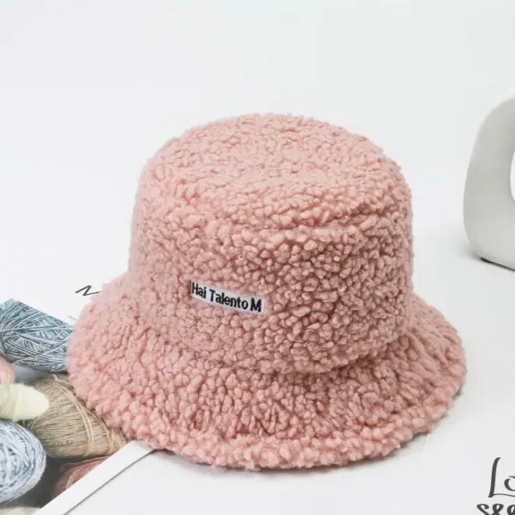 Women Versatile Net Red Lamb Hair Fisherman Hat Autumn/Winter Korean Fashion Hat