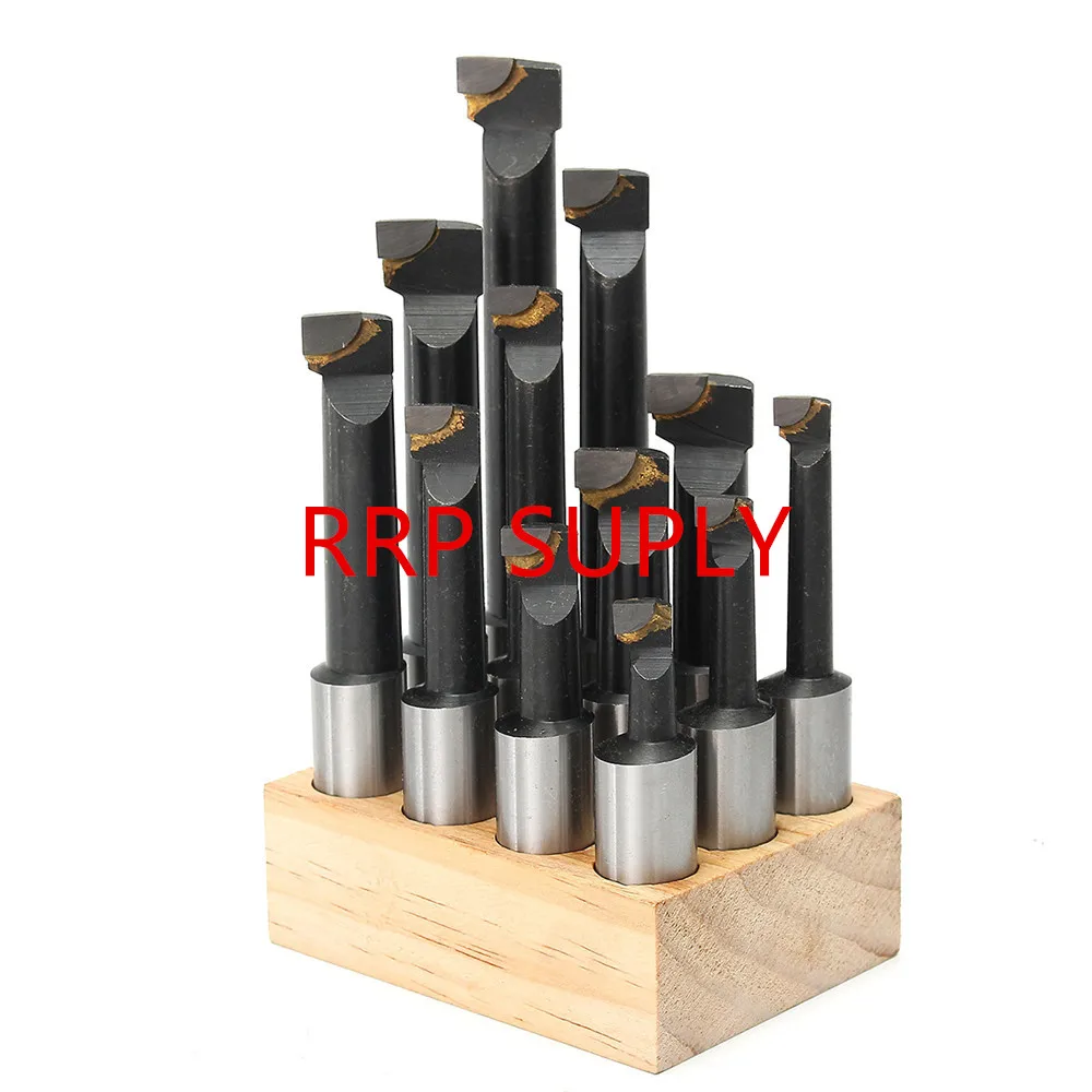 R8 taper, F1-18 75mm boring head with R8(M12, metric drawbar thread) shank and 12pcs 18mm boring bars, head set