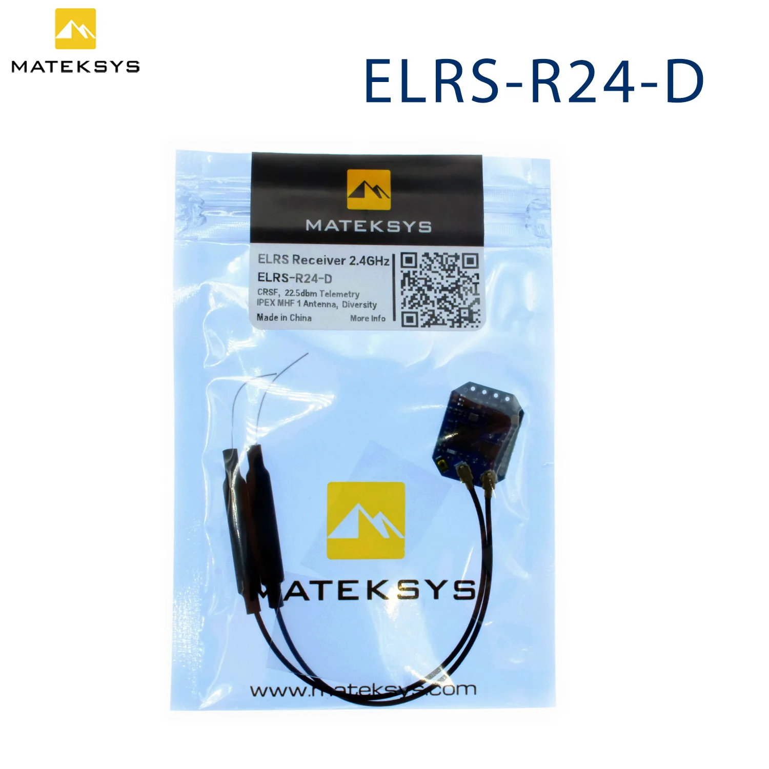 Récepteur ELRS 2.4GHz R24-D avec PA/LNA SE2431L, diversité antennes