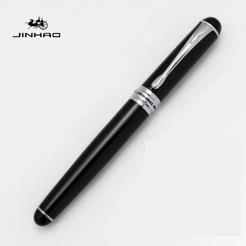 2 Stück Jinhao 750 Rollerball Kugelschreiber – Silber & Gold, Mit Nachfüllungen, 145 Mm