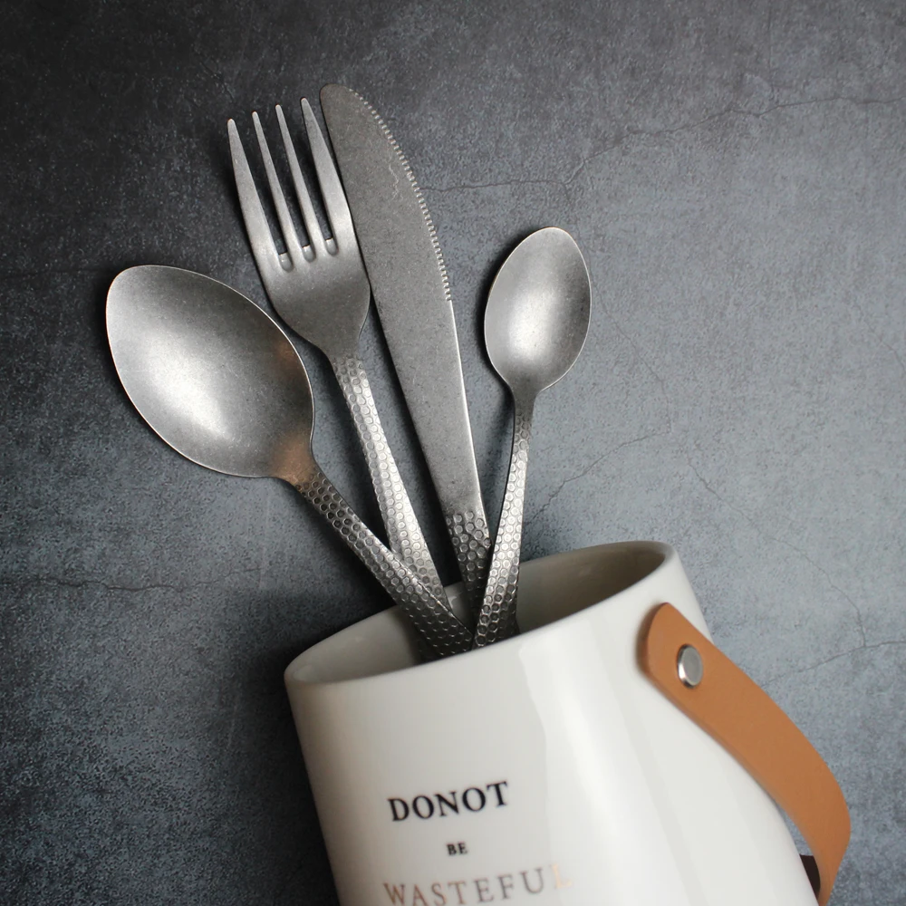 Stainless Steel Cutlery Set Classic Vintage Dinnerware for Kitchen