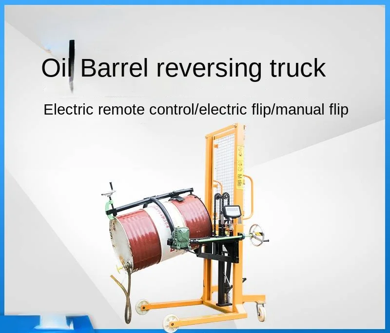 

Oil Drum Flip Dump Truck Electric Iron Bucket Lift round Barrel Handbarrow Manual Hydraulic Forklift Loading and Unloading