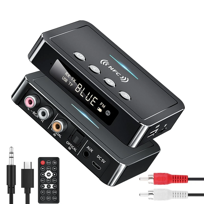 

Bluetooth-передатчик, приемник FM, стерео, AUX, разъем 3,5 мм, RCA, оптический, беспроводной, громкая связь, Bluetooth-аудио адаптер