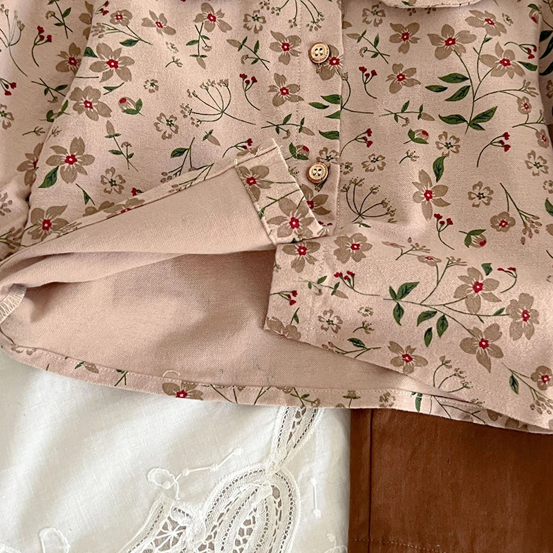 Infant Kids Baby Girls Long Sleeve Printing Shirt + Strap Pants Clothing Sets Autumn New Baby Girls Children's Clothes Suit
