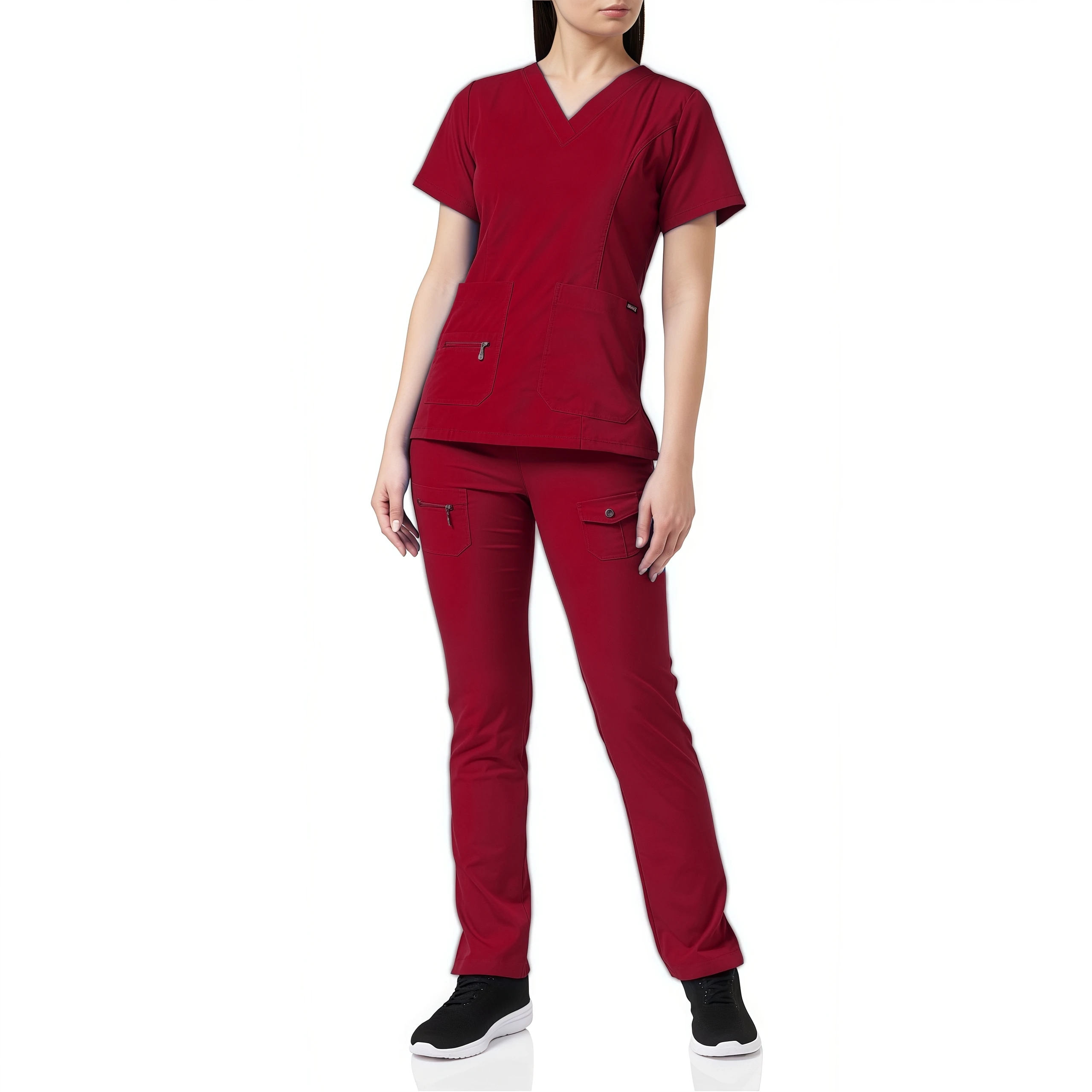 Pants Sets Short Sleeved Top Scrub Solid Color Surgical Gowns Medical Accessories Manicurist Beautician Nursing Scrub Sets Women