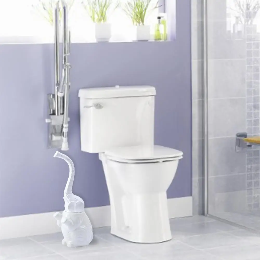 Description Picture 5 of itemElephant Style Toilet Brush Set Compact Size Decorative Toilet Brush And Holder Set Drip-Proof Bathroom Toilet Accessories
