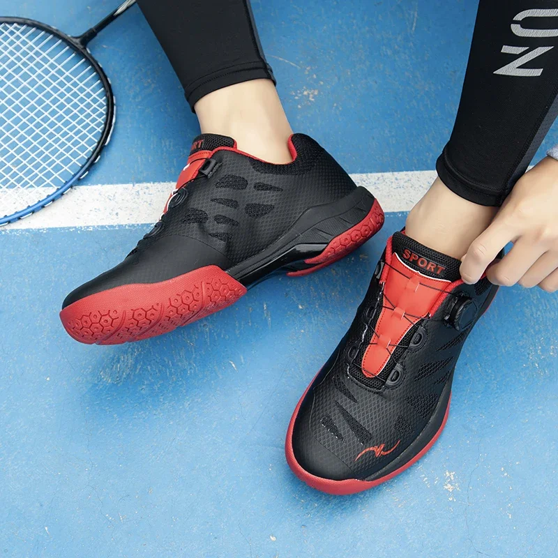 2024 Brand New Carbon Plate Rotating Buckle Badminton Shoes for Men Breathable Wear-Resistant And Anti-slip Table Tennis Shoes 6
