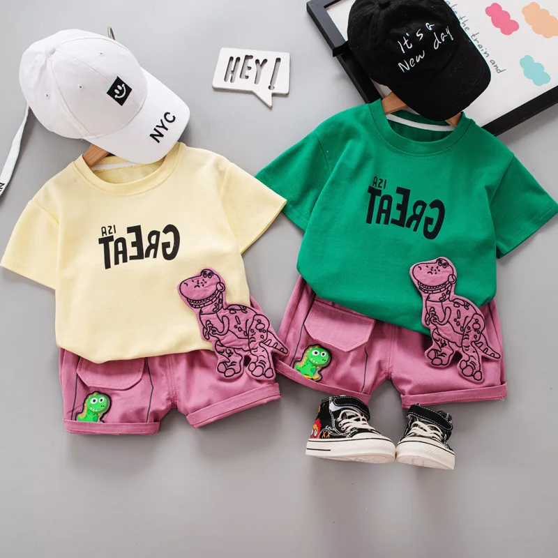 

New Summer Baby Girls Clothing Children Cute T-Shirt Shorts 2Pcs/Sets Kids Clothes Suit Toddler Casual Costume Infant Tracksuits