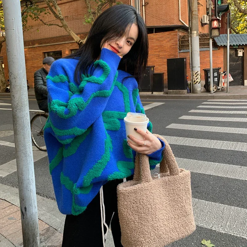 Rxozrxoz Maglione Dinosauro Kawaii, Maglia Oversize Invernale Calda Con Stampa Vintage, Taglie Forti Fino A XL