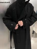 Mauroicardi Autumn Winter Oversized Long Thick Soft Warm Black Wool Blends Coat Men Luxury Designer Clothes Woolen Overcoat 2024 2