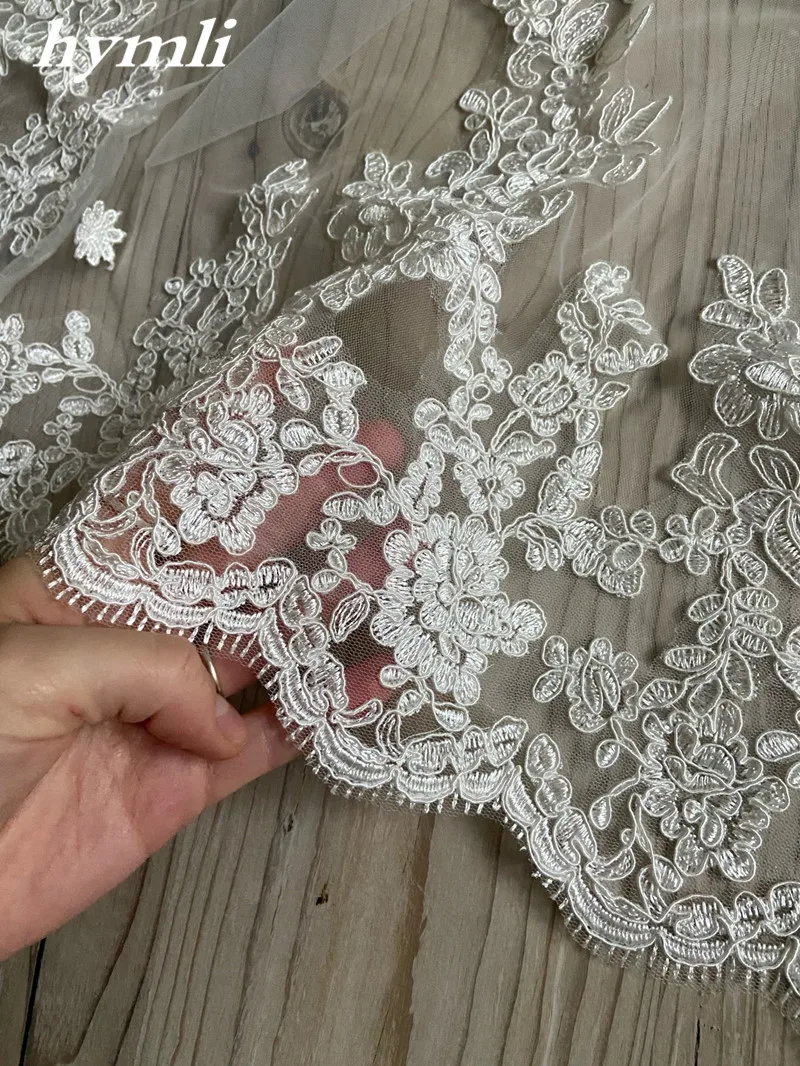Bridal Cape Veil Wedding Veil Lace Applique Wedding Cloak 118" Long * 110" Wide bridal veil