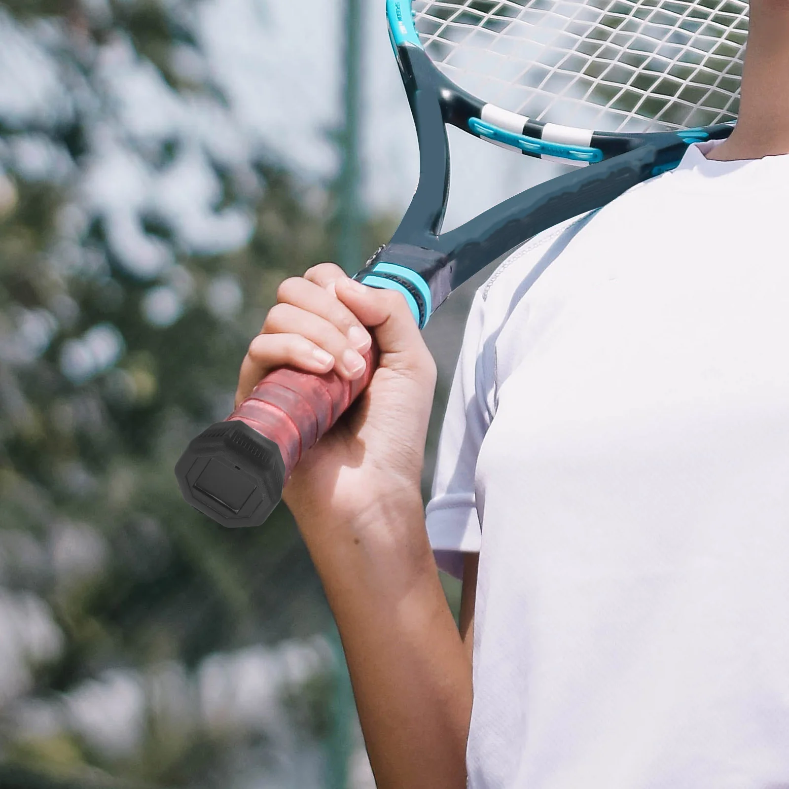Tennis Racket Back Cover Supply Bottom Caps Plastic Handle Grip End Protective for Non-slip Racquet 4