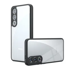 Luxury Shockproof Matte Acrylic Case with Silicone Edge Bumper for meizu 20 pro (Transparent)
