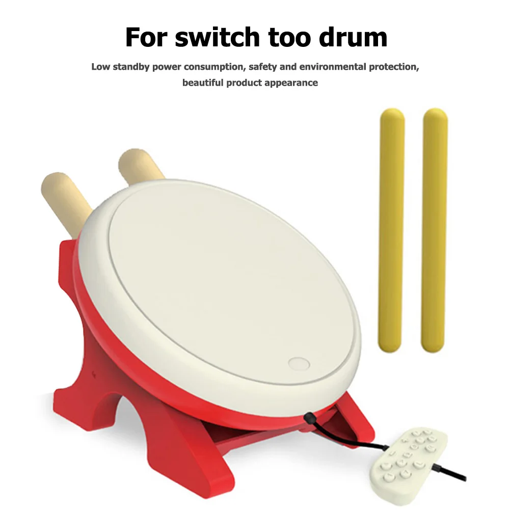 Wired Taiko Drum with Drumstick Game Machine Somatosensory Drum for Nintendo Switch Taiko No Tatsujin