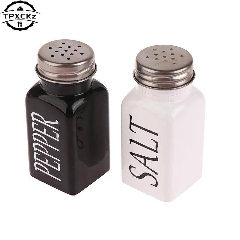 Seasoning Jar Glass Salt Pepper Shaker Kitchen Condiment Storage