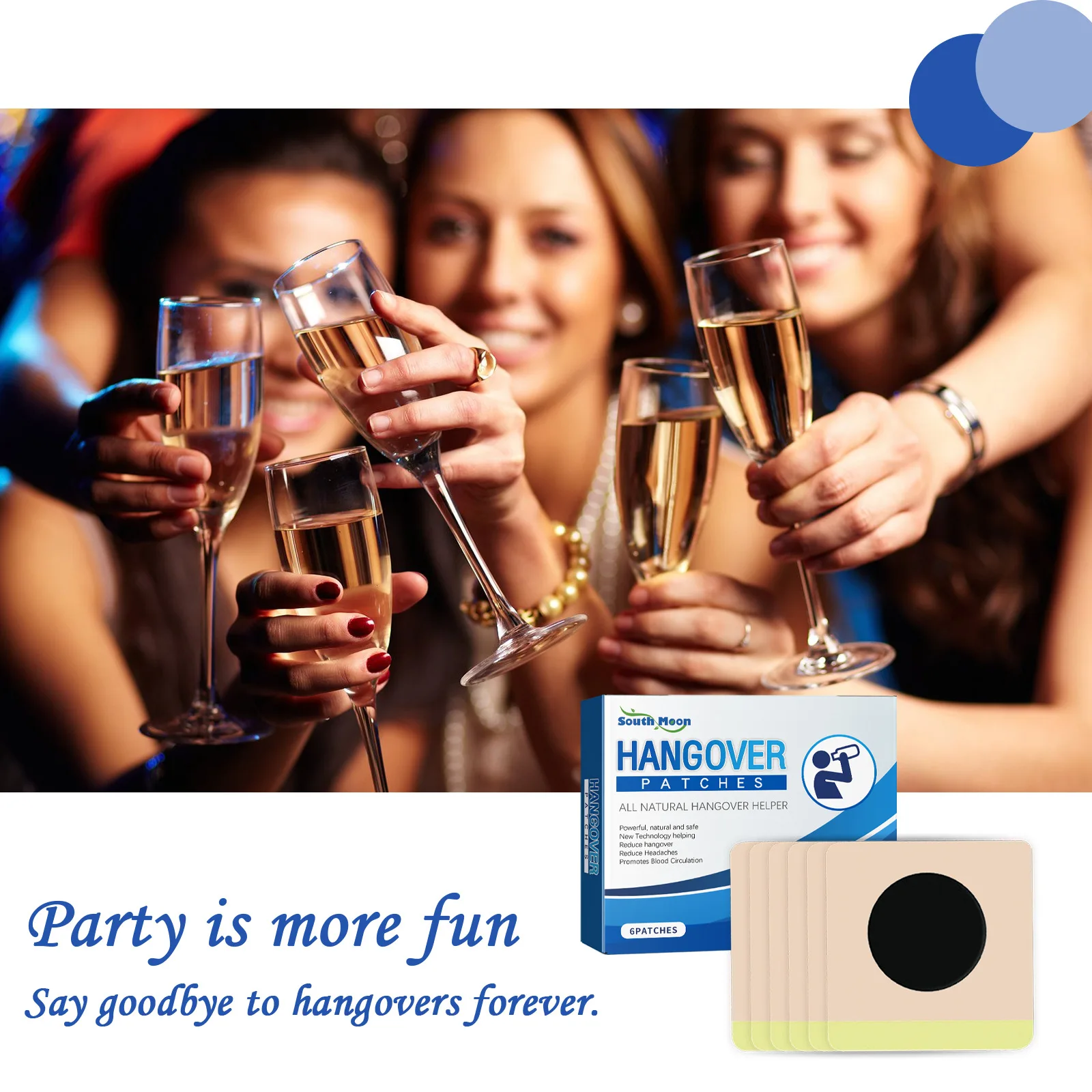 6pcs hangover cure patch drunk relief anti-alcoholism reduce alcohol damage protect liver herbal sticker