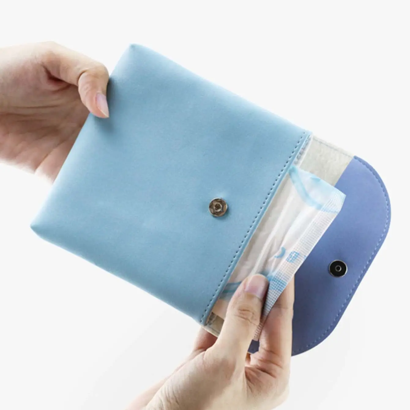 1pc-Simple Mouth Red Envelope Sanitary Pad Storage Bag Student Portable Large Capacity Portable Sanitary Pad Bag