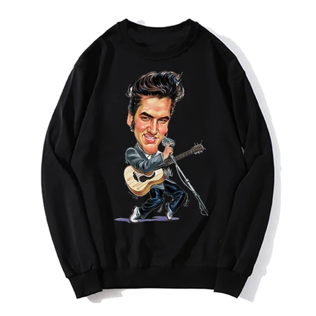 Elvis Sweatshirt Presley Rock Top Roll Men Unisex Sweater King Music Aaron New Cotton Hoodie Harajuku Streetwear
