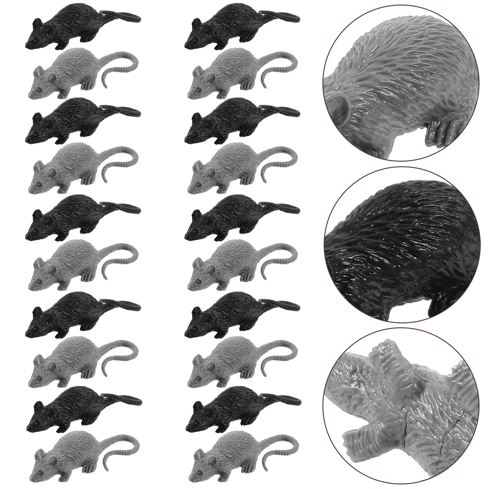 20 PCS Funny Gadgets Creepy Halloween Party Decor Gathering Tricky Toy Props Scary Mouse Prank Mice