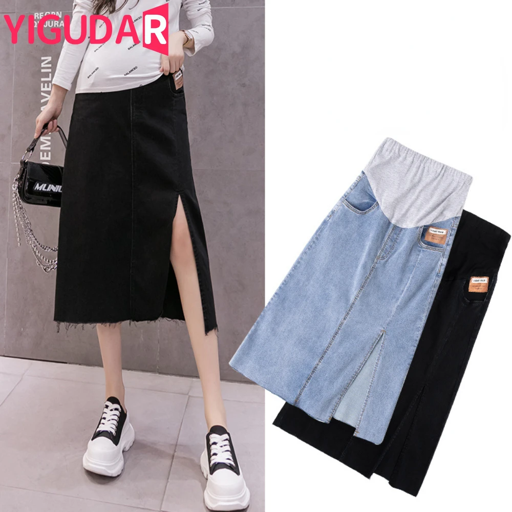 Fashion vestidos de fotografia Denim Skirts for Pregnant Women Maternity Skirt y2k streetwear Pregnancy photoshoot Skirt