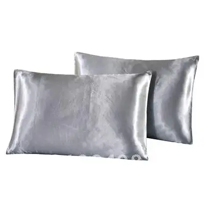 

Solid Color Satin Silk Pillowcase Pillow Shams 1PC Twin Queen Cal-King 30