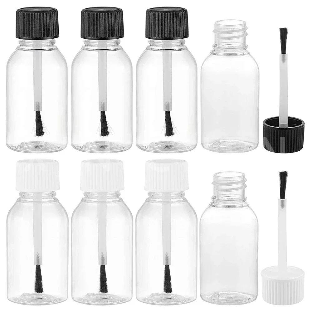 플라스틱 빈 리필 네일 광택제 터치 업 병, 화장품 샘플 병, 브러시 클리어 5ml 10ml 15ml 20ml 30ml, 5/10 개