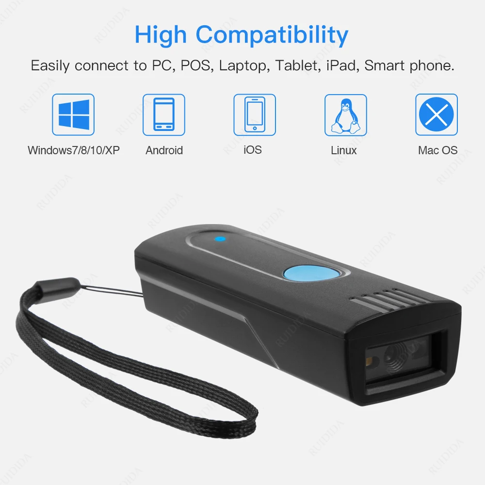 Packot Barcode Scanner Mini Wireless and Bluetooth qr Code Reader Portable 1D 2D Bar Scanner Handheld For Courier Logistic Shop