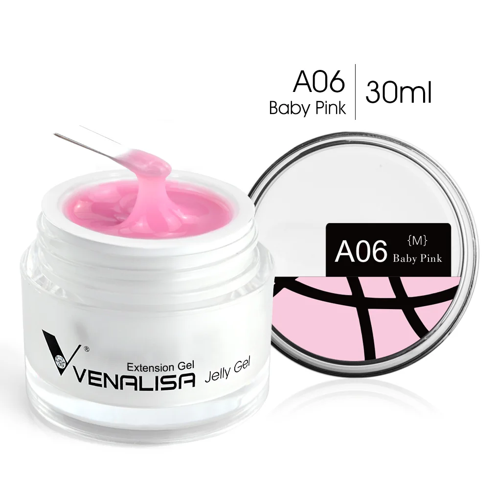 30ml Venalisa Builder Jelly Gel French Soak Off UV LED Poly Nail Gel Pearl Pink Funny Bunny Nail Extension Nail Manicure