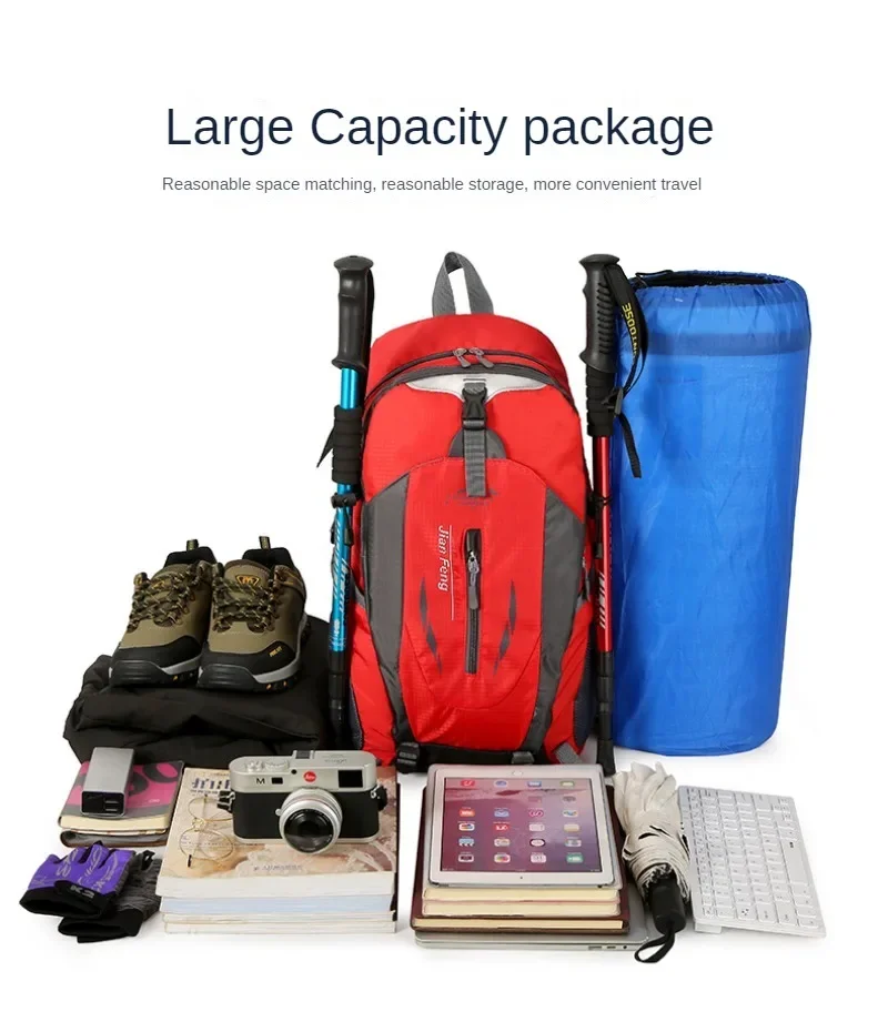 Description Picture 6 of itemQuality Nylon Waterproof Travel Backpacks Men Climbing Travel Bags Hiking Backpack Outdoor Sport School Bag Men Backpack Women
