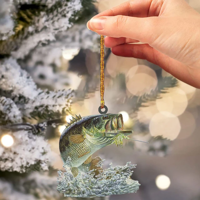 Christmas Fishing Ornament Realistic Fishing Decor Decorative Festival Theme  for Holiday Party Decor - AliExpress