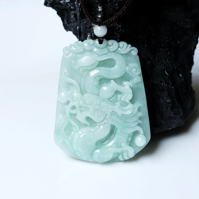 

Подвеска Из бирманского нефрита, амулет, магический дракон, знак года, 12 животных, Китайский Зодиак, подвеска