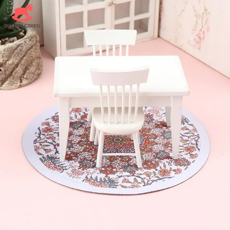 

1Pcs 1:12 Dollhouse Miniature Floor Rug Cover Carpet Floor Mat Bedroom Living Room Model Decor Toy Doll House Accessories