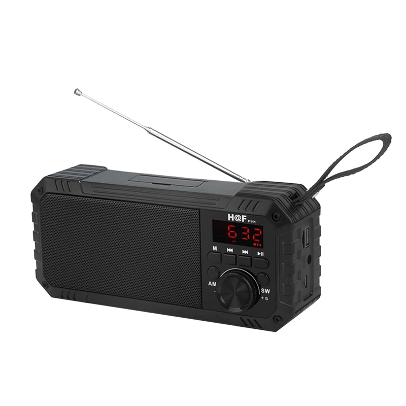 

Портативная беспроводная Bluetooth-колонка, басовый сабвуфер, TF-карта, USB-колонки, FM/AM/SW радиоприемник, простой в использовании