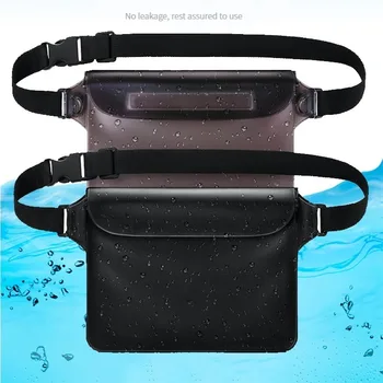Waterproof Swimming Bag Ski Drift Diving Shoulder Waist Pack Bag Underwater Mobile Phone Bags Case Cover For Beach Boat Sports 1