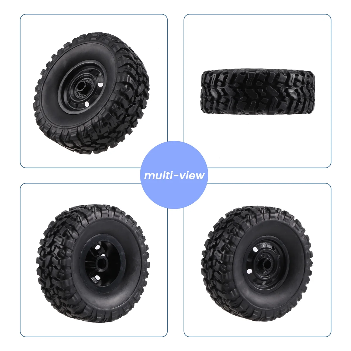 타이어 휠, RC카 업그레이드 부품, MN D90 D99S MN-90 MN91 MN98 MN99S WPL C14 C24 C24-1 C34 B14 B24 B36, 65mm 타이어 휠, 4 개
