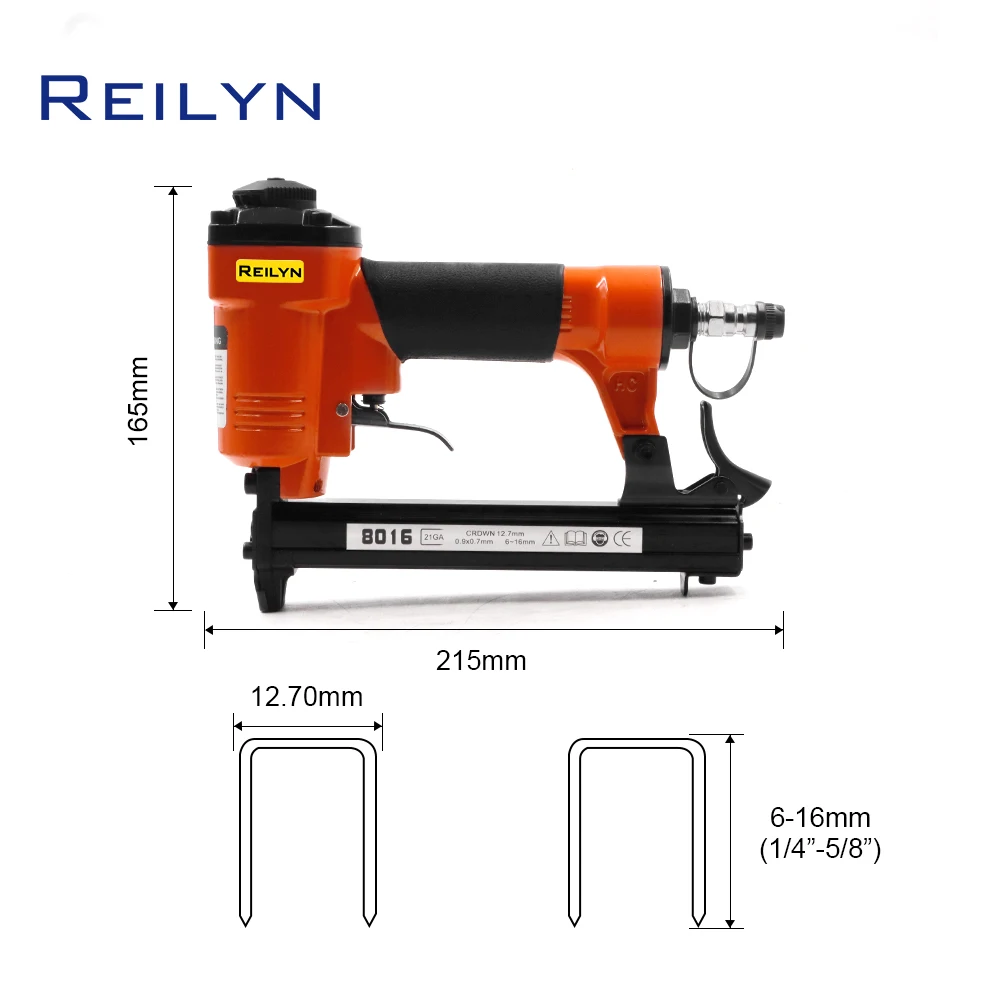 Staple Nailer Pneumatic Pin Nailer 21GA Air Stapler 8016 Pneumatic Upholstery Stapler Pneumatic Staple Gun Air Gun Nailer Small for sofa