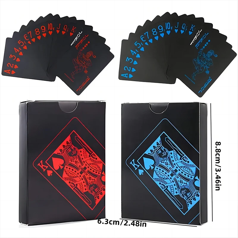 Playing Cards Black Gold Playing Card Poker Game Deck Blue Silver Poker Suit Plastic Magic Waterproof Deck Of Card