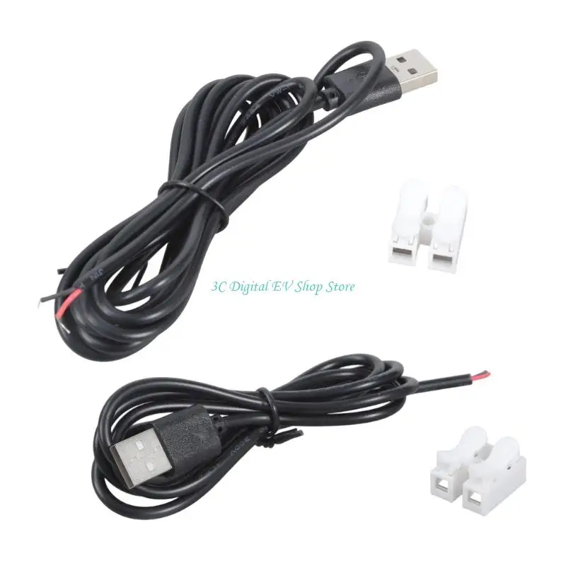E74D Schnellanschluss USB 2Pin Ladekabel 5V Federbelasteter Anschluss für Anwendungen – Detail 1