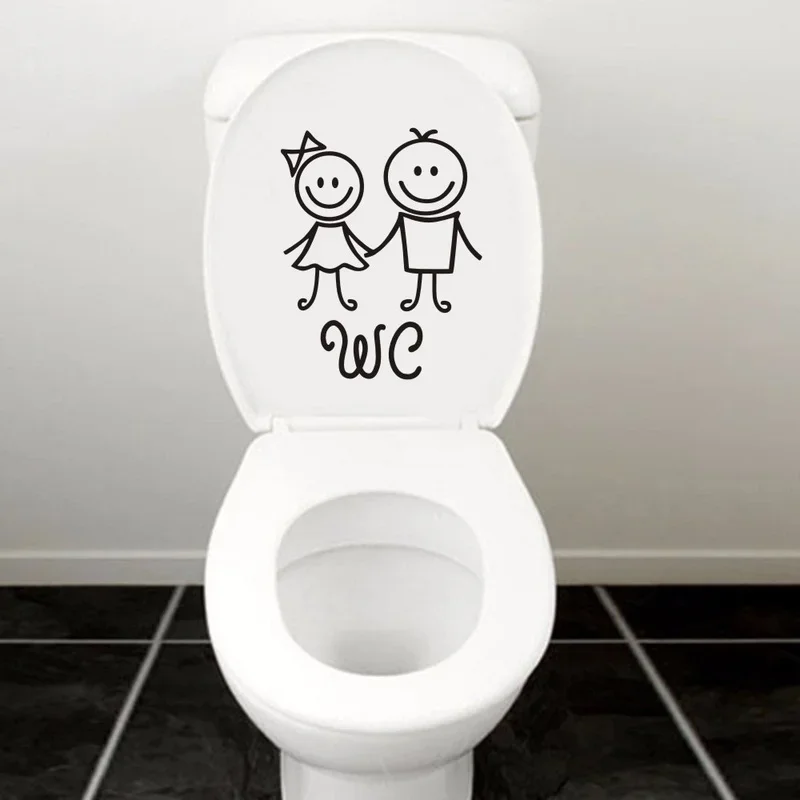 Bathroom Toilet Vinyl Stickers