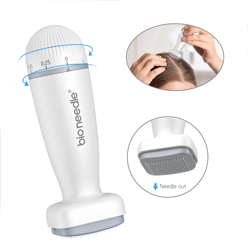 NewArrivalBioNeedle120AdjustableDermaStampHairGrowthBeardRollerStainlessSteel