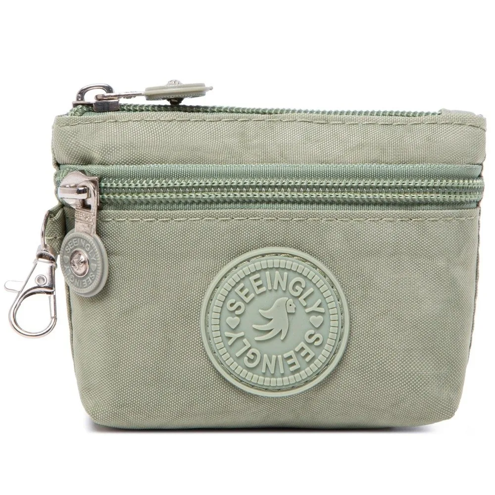 Sleek Women's Nylon Waterproof Wallet with Keychain & Coin Holder