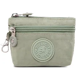 Sleek Women's Nylon Waterproof Wallet with Keychain & Coin Holder (Green)