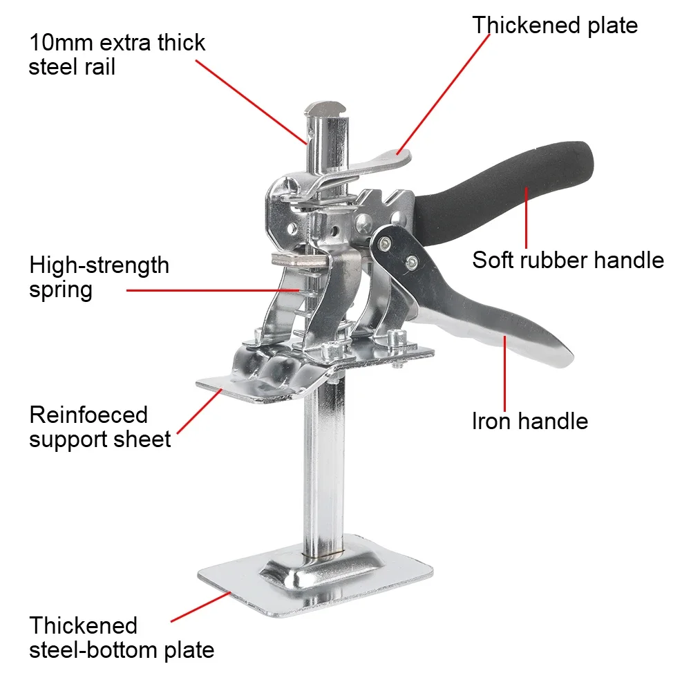 Height Adjuster Cabinet Board Lifter Labor-Saving Arm Jack Elevator Tool Hand Lifting Tool Door Panel Drywall Lifting
